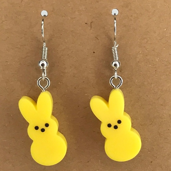 Jewelry - Charming Yellow Peep Easter Bunny Earrings